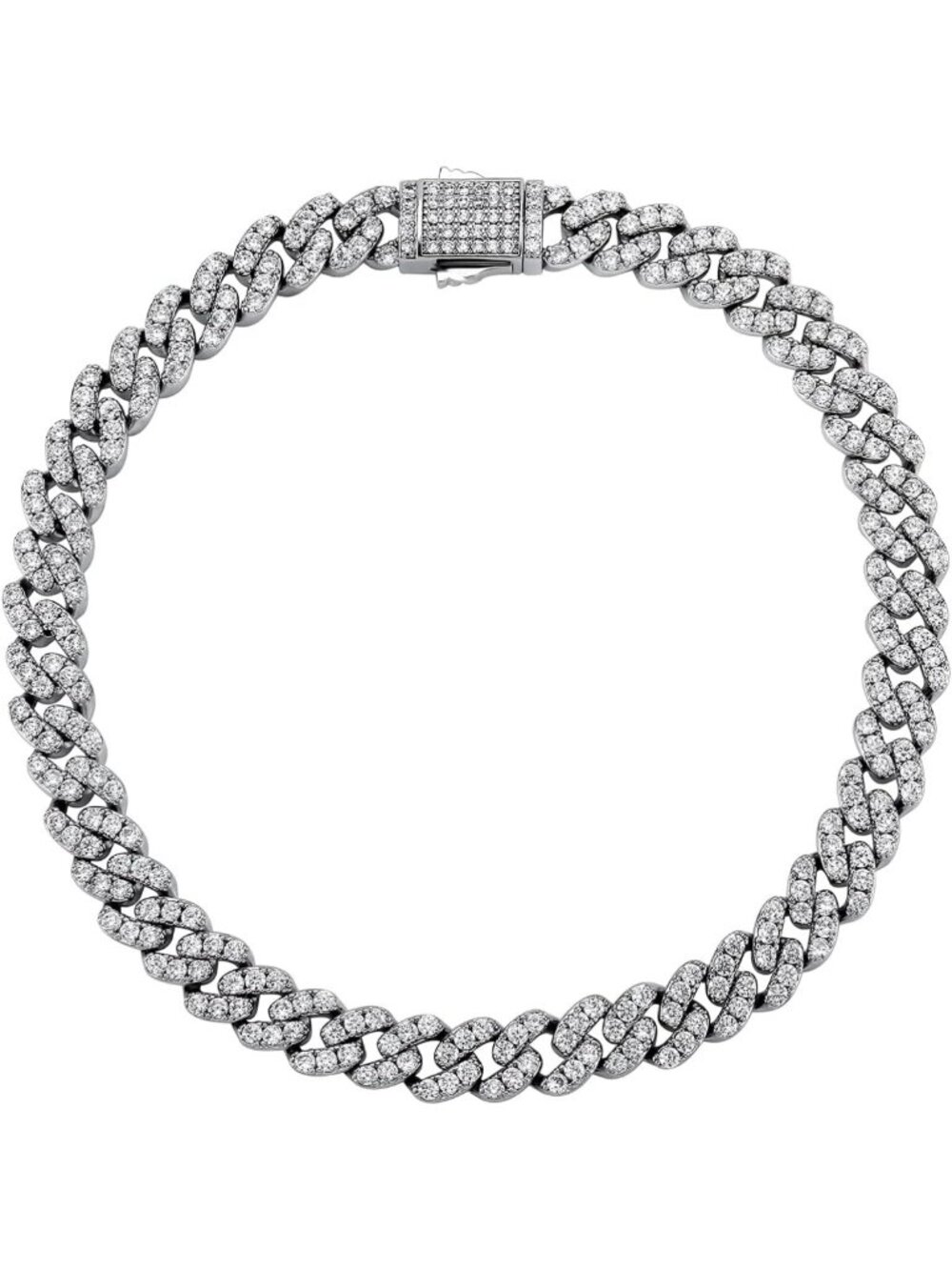 Chunky Gold Cuban Link Anklet for Women | Iced Faux Diamond Foot Jewelry 8mm